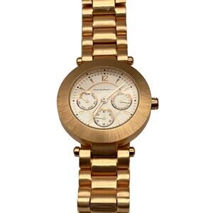 Isaac Mizrahi Live Watch 38mm - New Battery - Brushed Gold Wrist 7.25
